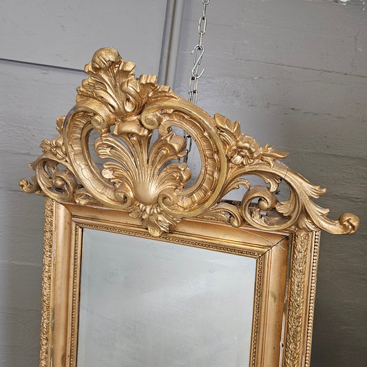 SPEGEL MED TRYMÅBORD, rokokostil.